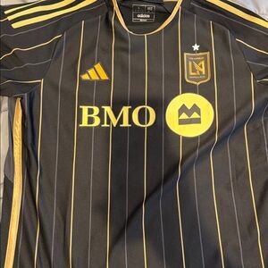 Adidas Black and Gold LAFC Authentic Fit Jersey